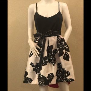 High-Low Black/white/Red Dress - Size 5/6